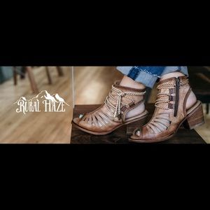 Corral open toe sandal booties